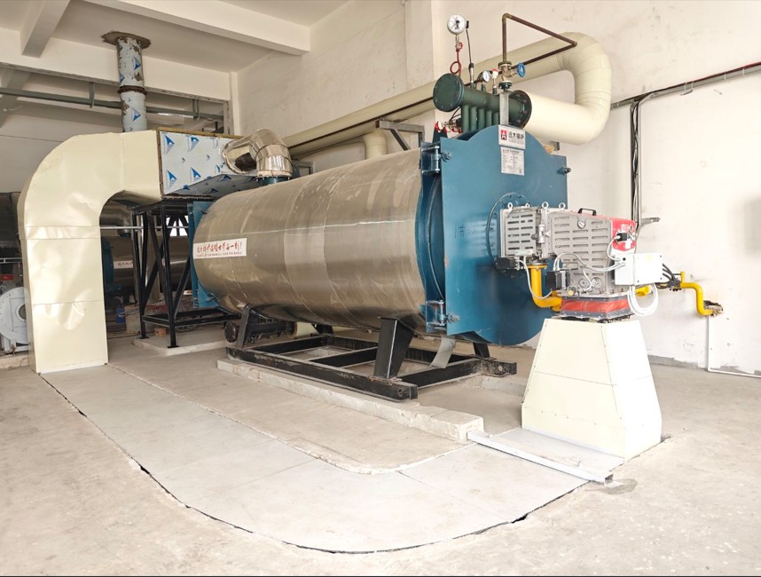 4 TPH Gas Fired Steam Boiler and 1400kw Thermal Oil Boiler Running For Leather Factory